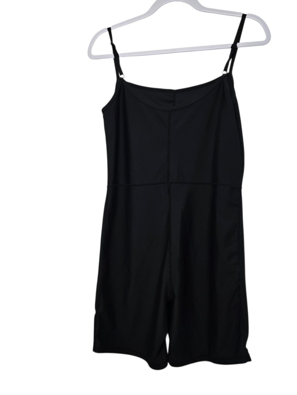Bluenotes Black Sleeveless Romper Large Fitted One Piece Jumpsuit Minimalist